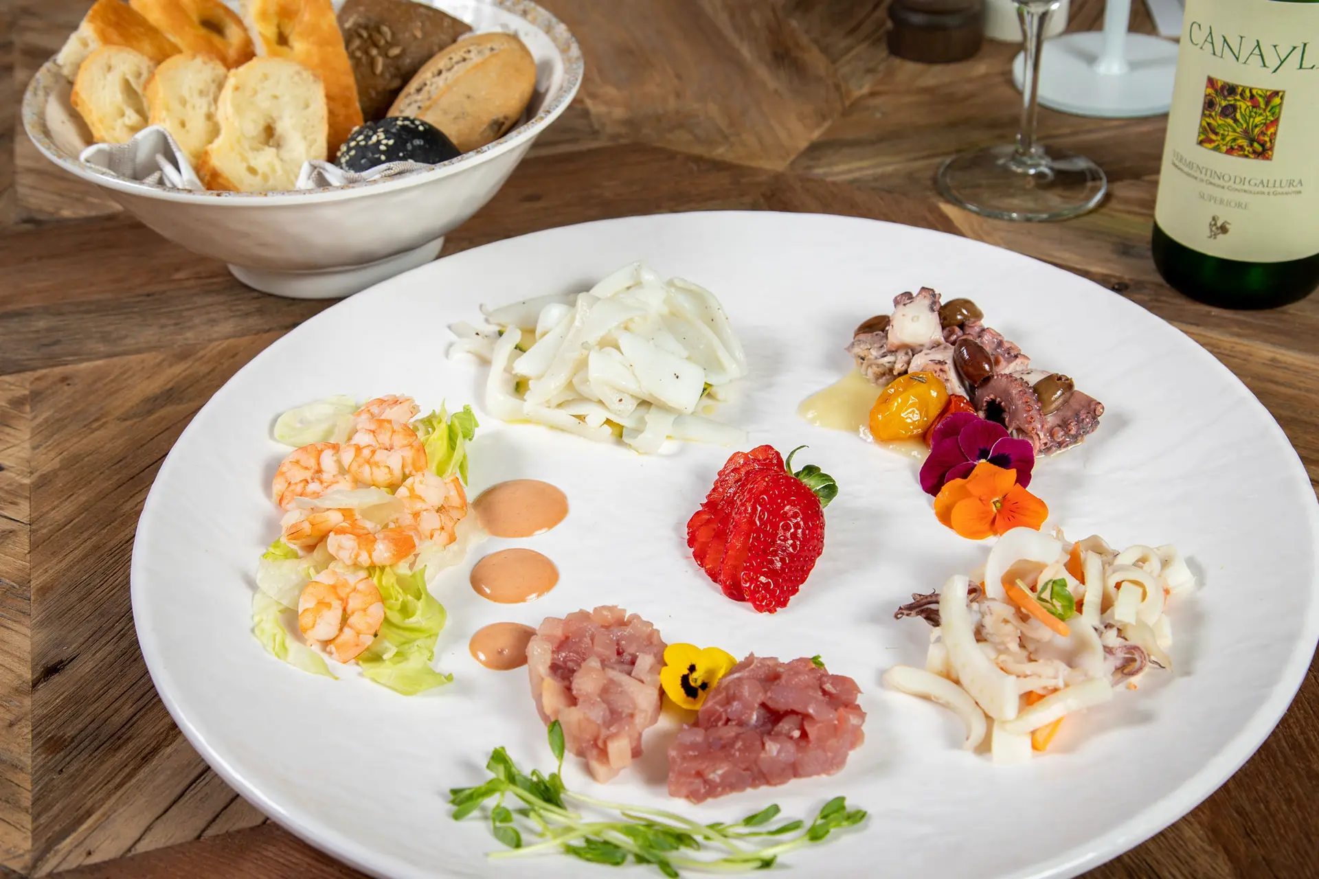 Antipasti di pesce ristorante Milano Marittima